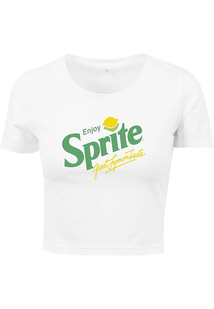 MERCHCODE Women's Ladies Sprite Logo Cropped Tee White L T